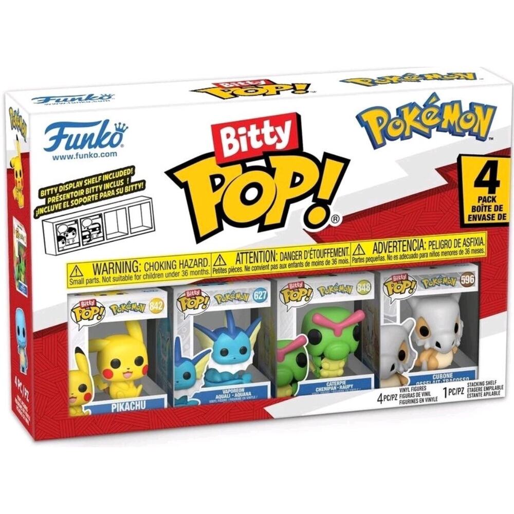 New Funko Bitty POP! - Pokemon - Pikachu 4 Pack Stocking Stuffer Gotta Catch All